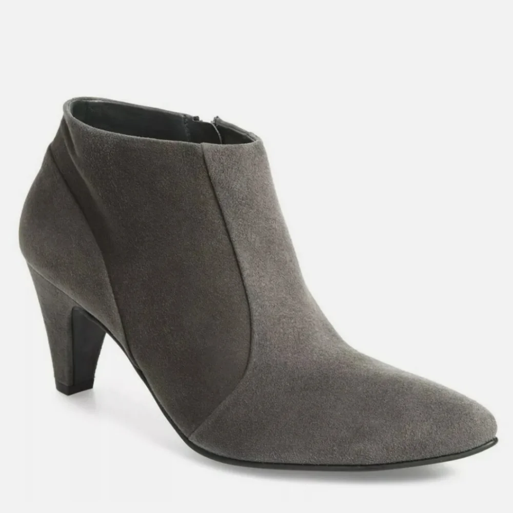 Paul Green Tatum Iron Grey Suede Pointy toe Bootie